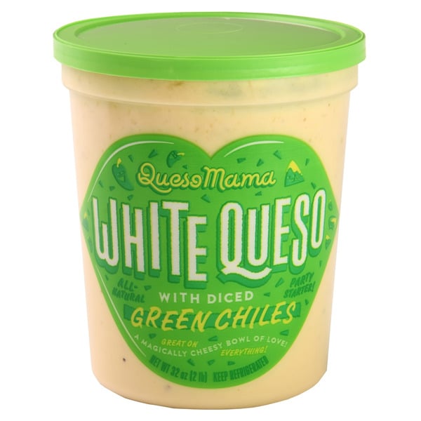 Queso Mama White Queso w/Diced Green Chiles