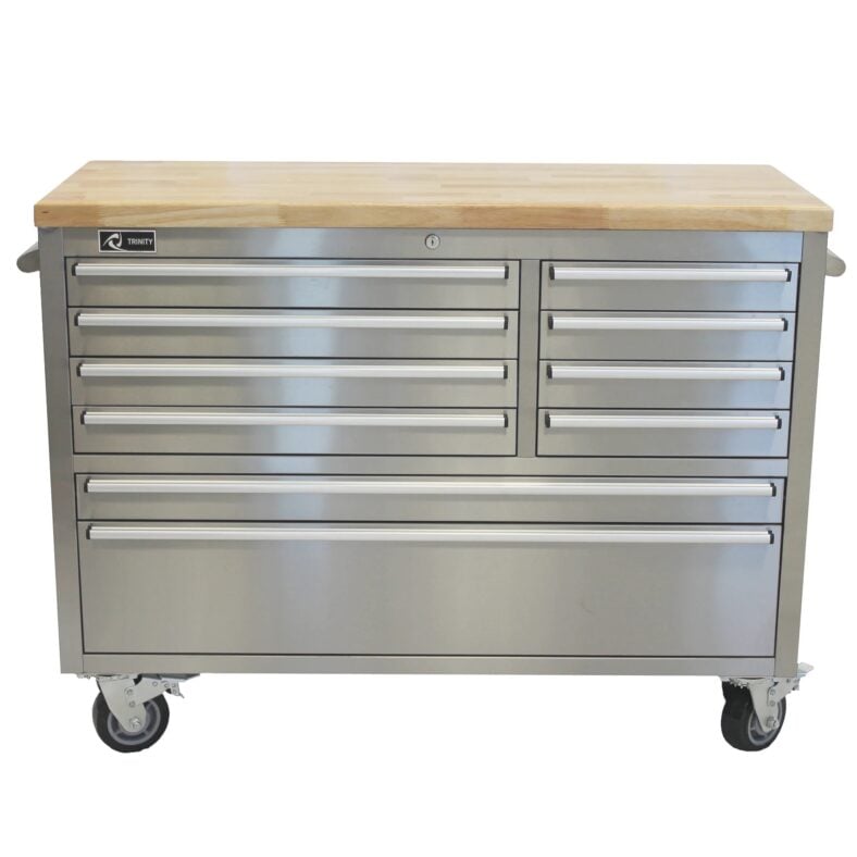 Trinity Stainless Steel Rolling Workbench