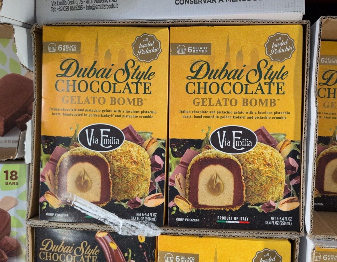 Emilia Dubai Chocolate Gelato at Costco