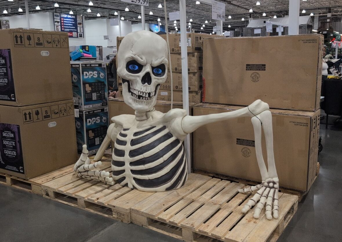 Giant Ground Breaking Skeleton with LED Eyes and Sounds at Costco