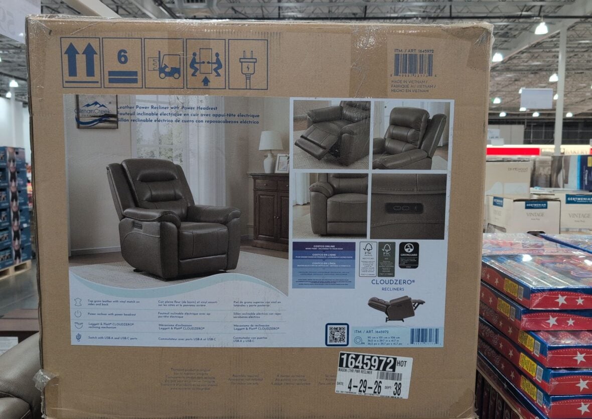 Gilman Creek Mason Leather Powe R Recliner at Costco