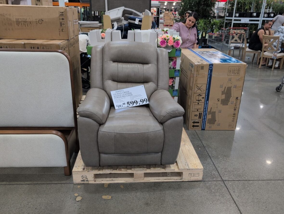 Gilman Creek Mason Leather Power Recliner at Costco