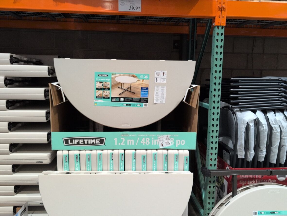 Lifetime Products 48" Round Folding Table Comnercial Corade at Costco