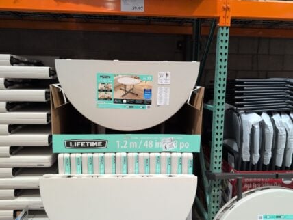 Lifetime Products 48" Round Folding Table Comnercial Corade at Costco
