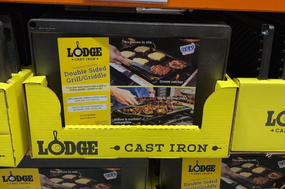 Lodge Seasoned Cast Iron Reversible Grill at Costco