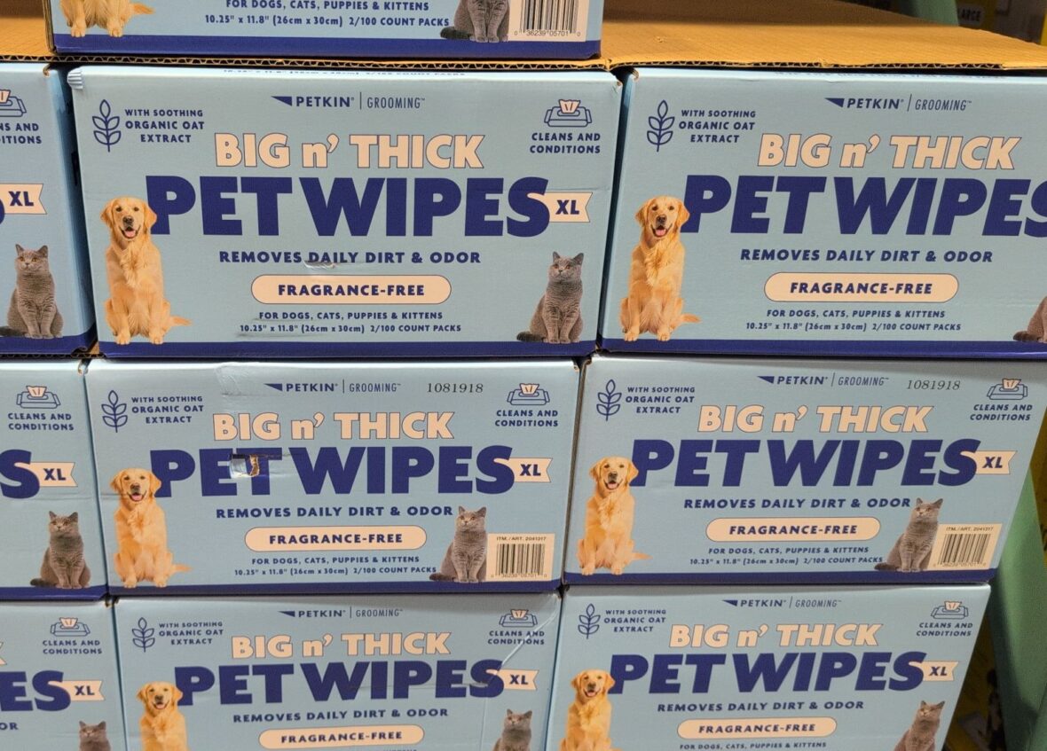 Petkin Big N Thịck Pet Wipes at Costco