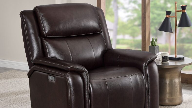 Barcalounger Bryson Leather Power Rocker Recliner