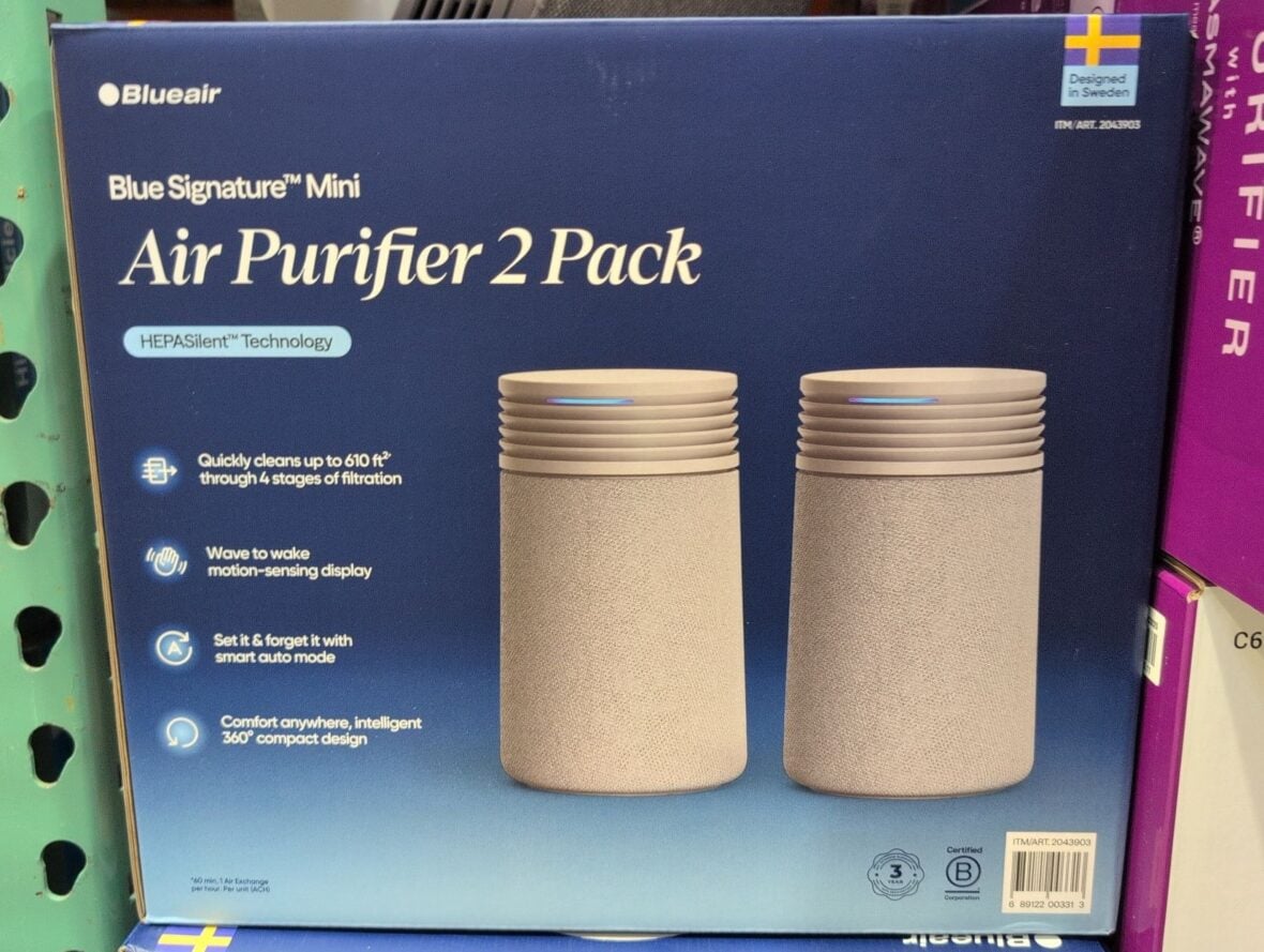 Blueair Blue Signature Mini Air Purifier 2 Pack at Costco