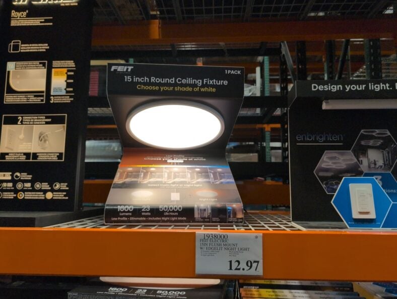Feit Electric 15in Flush Mount with Edgelit Night Light at Costco