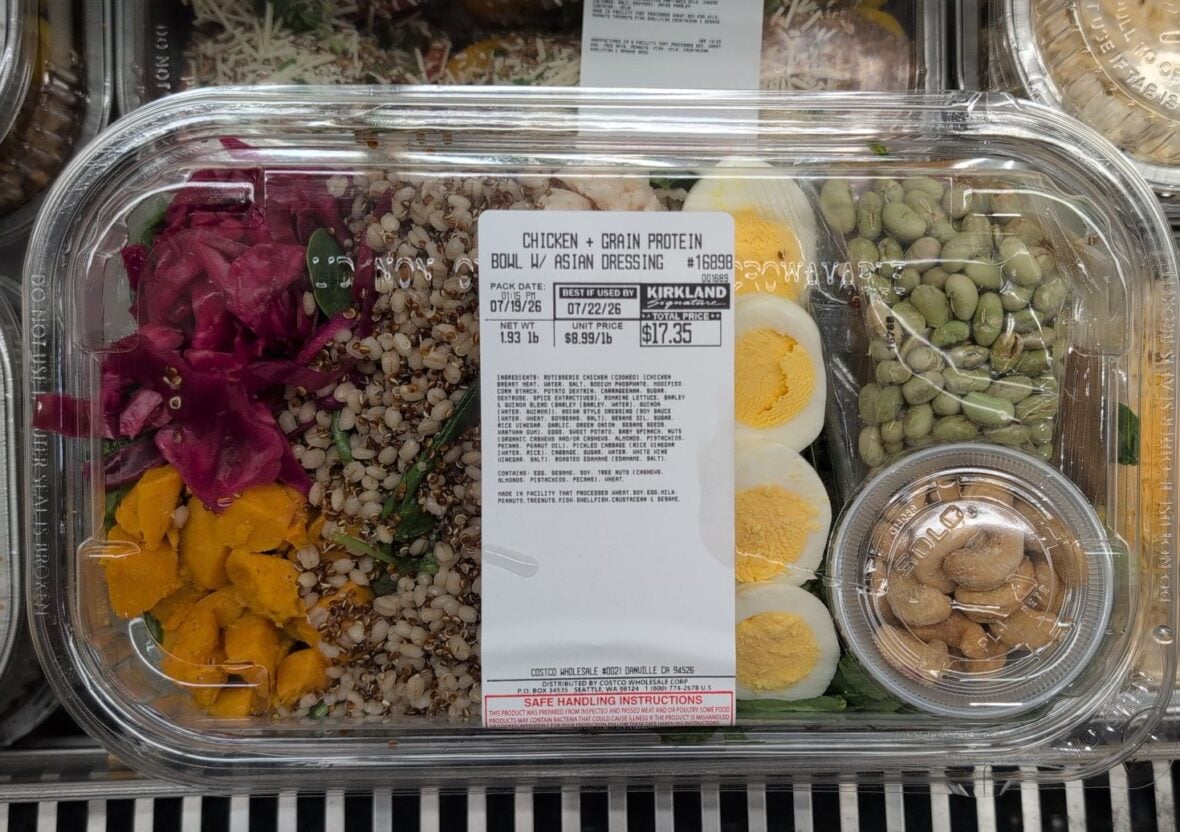 Kirkland Signature Chicken + Grain Protein Bowl with Asian Dressing at Costco