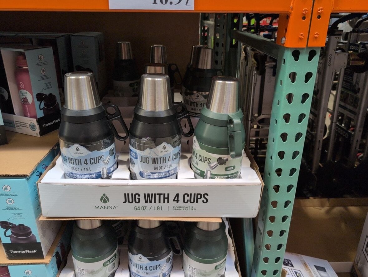 Manna 640z Jug with 4 Stackable Cups at Costco