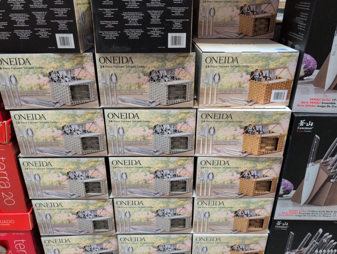 Oneida Flatware Set with Caddy Service for 8 at Costco