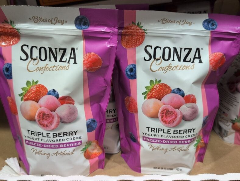 Sconza Confections Triple Berry Freeze-Dried Berry Mix at Costco