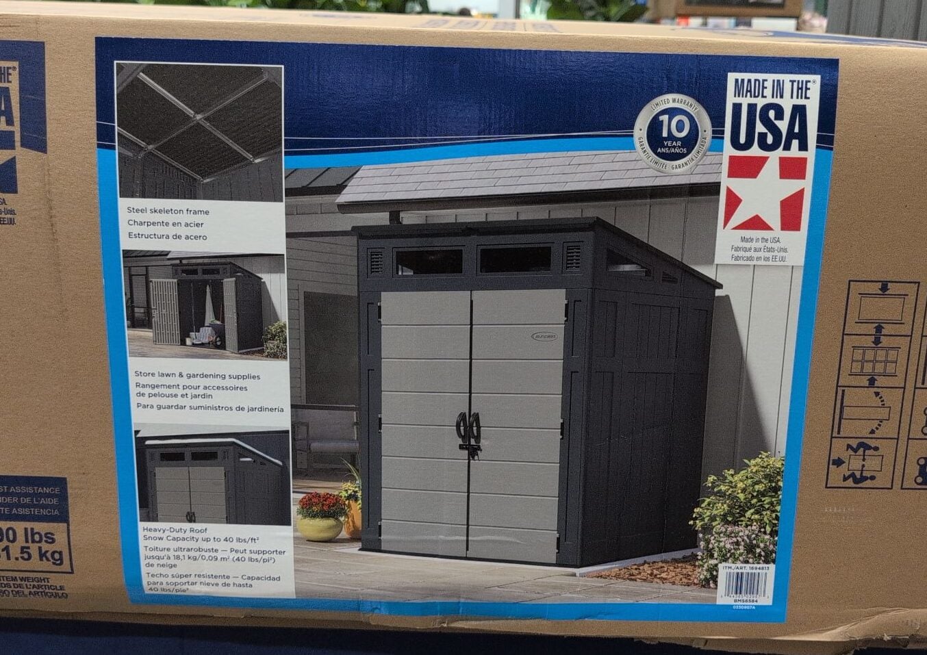 Suncast 6' x 5' Resin Modern Shed