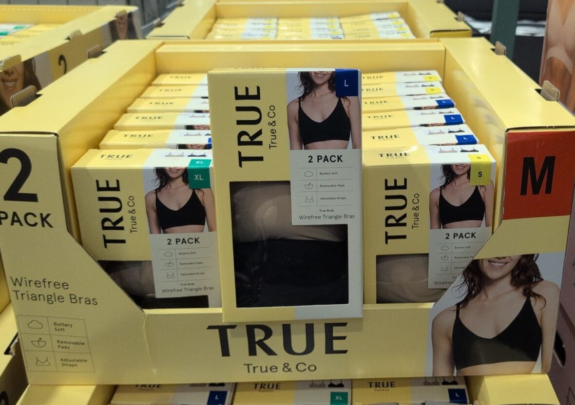True & Co Wirefree Triangle Bras at Costco