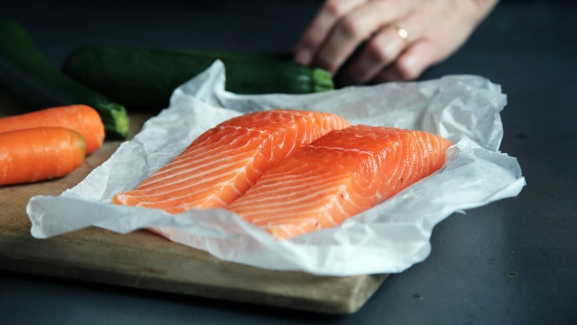 two salmon fillets / costco frozen seafood