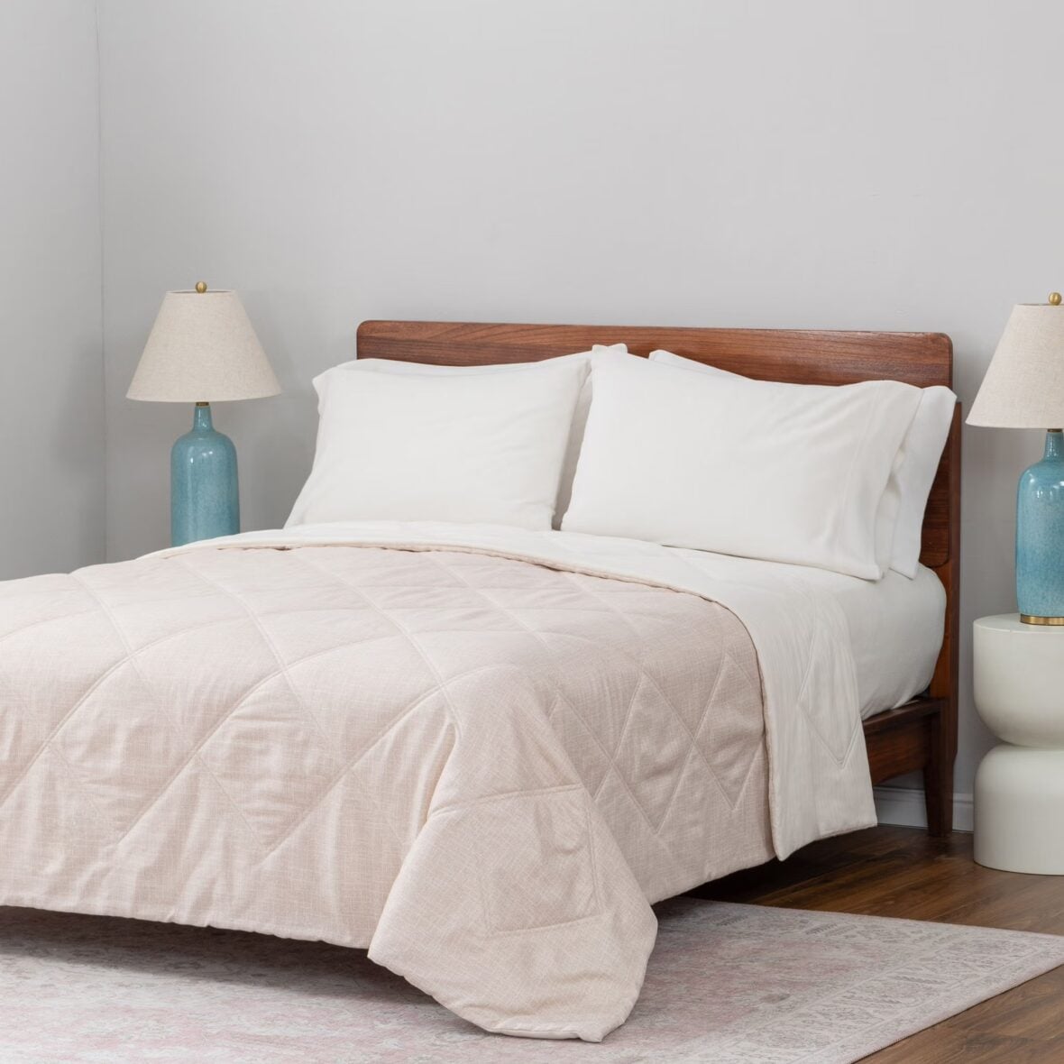 Herringbone Microfiber Down Blanket