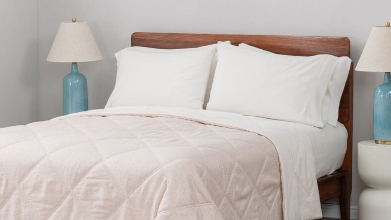 Herringbone Microfiber Down Blanket