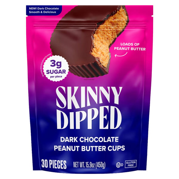 Skinny Dipped Cups, Dark Chocolate Peanut Butter