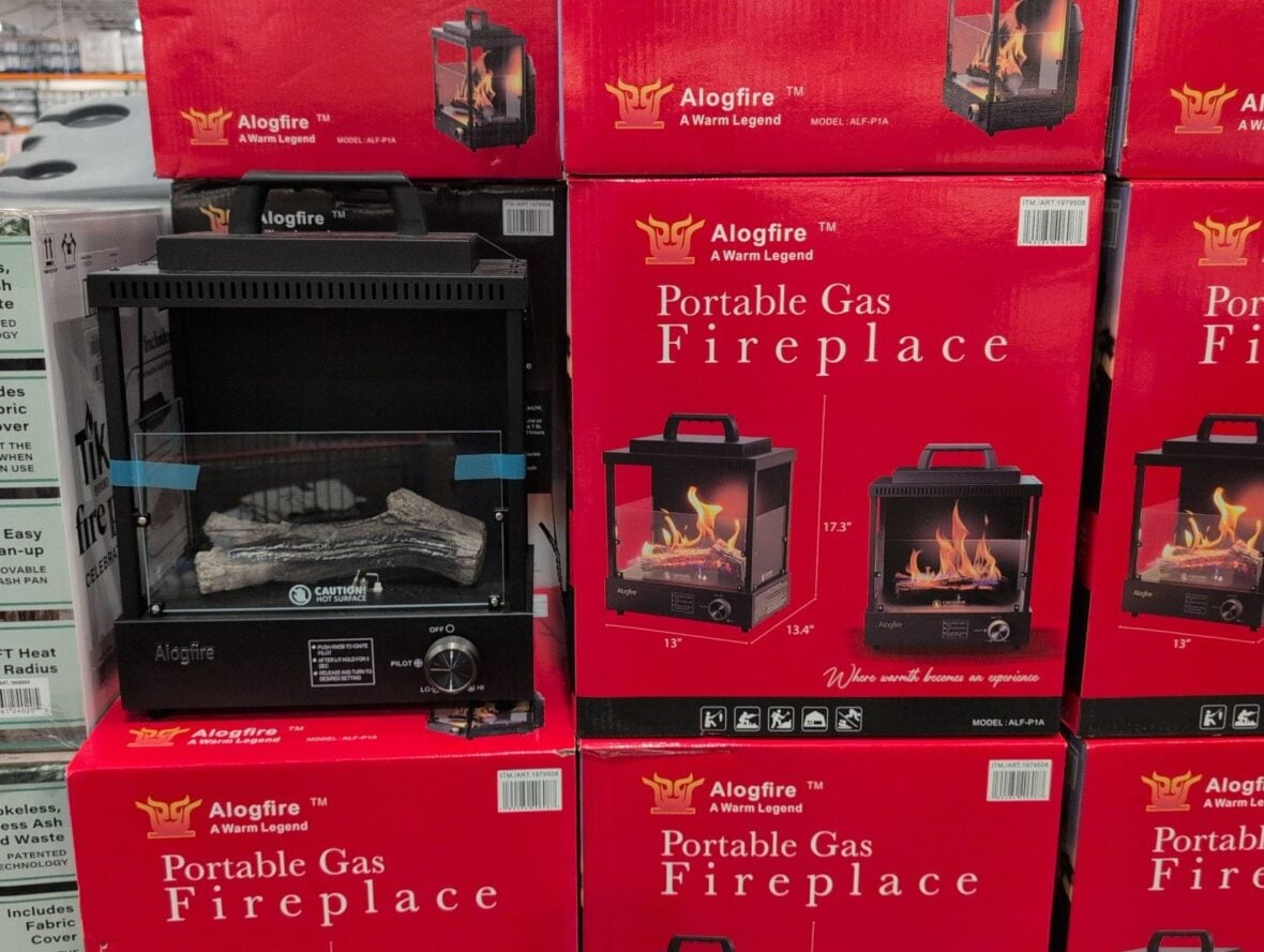 Alogfire Portable Gas Fireplace at Costco