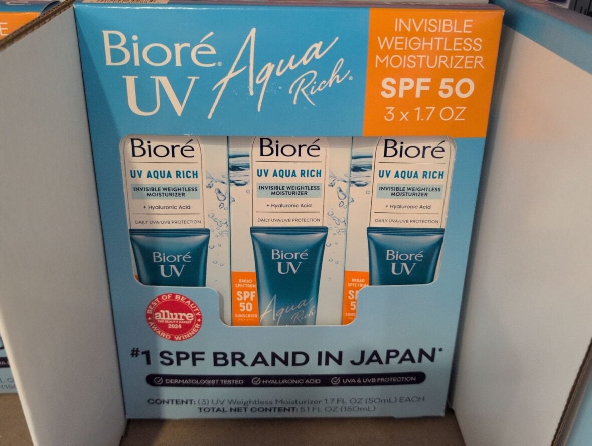 Biore UV Aqua Rich Facial Moisturizer SPF 50 at Costco