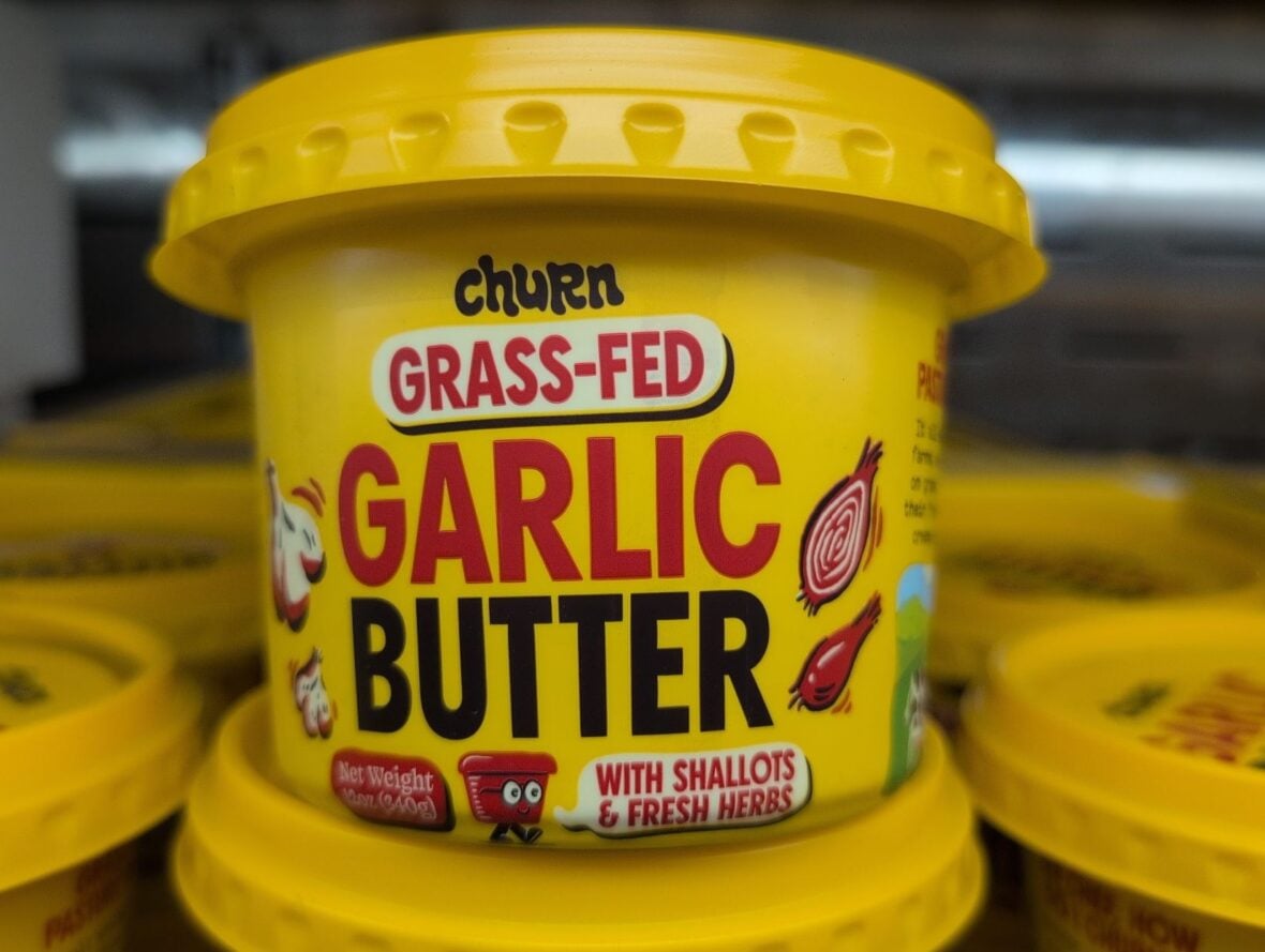 Churn Grass-Fed Garlic Butter at Costco