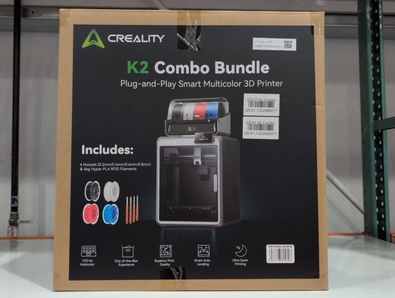 Creality K2 3D Printer with Filament Nozzle Combo at Costco