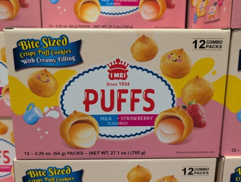 I Mei Puffs Milk and Strawberry Cream Puffs at Costco