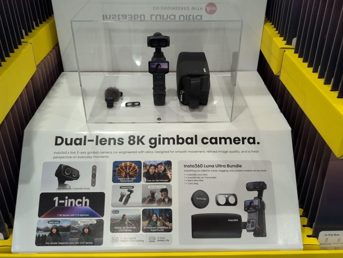 Insta360 Luna Ultra Dual-Lens 8K Gimbal Camera Bundle at Costco
