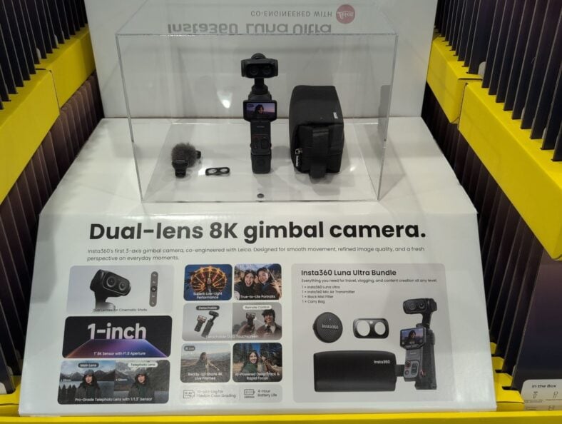 Insta360 Luna Ultra Dual-Lens 8K Gimbal Camera Bundle at Costco