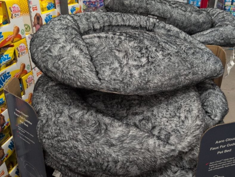 Kirkland Signature Faux Fur Cuddler Pet Bed at Costco