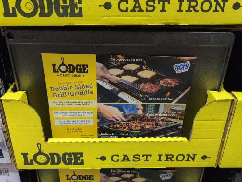 Lodge Seasoned Cast Iron Reversible Grill at Costco
