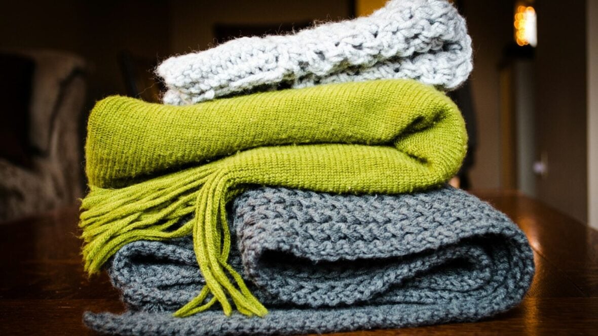 pile of blankets / costco blankets