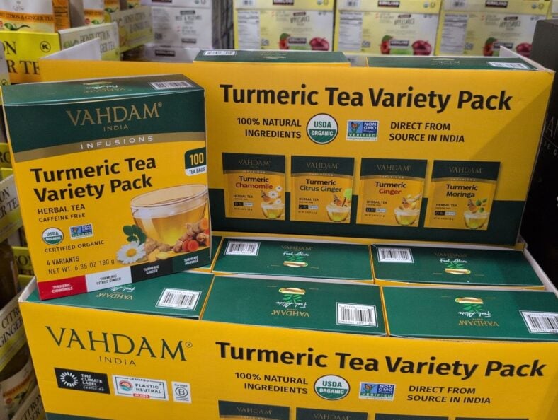 Vahdam India Turmeric Tea Variety Pack at Costco