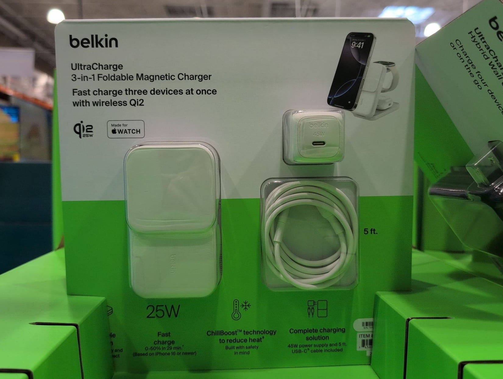 Belkin UltraCharge 3-in-1 Foldable Magnetic Charger