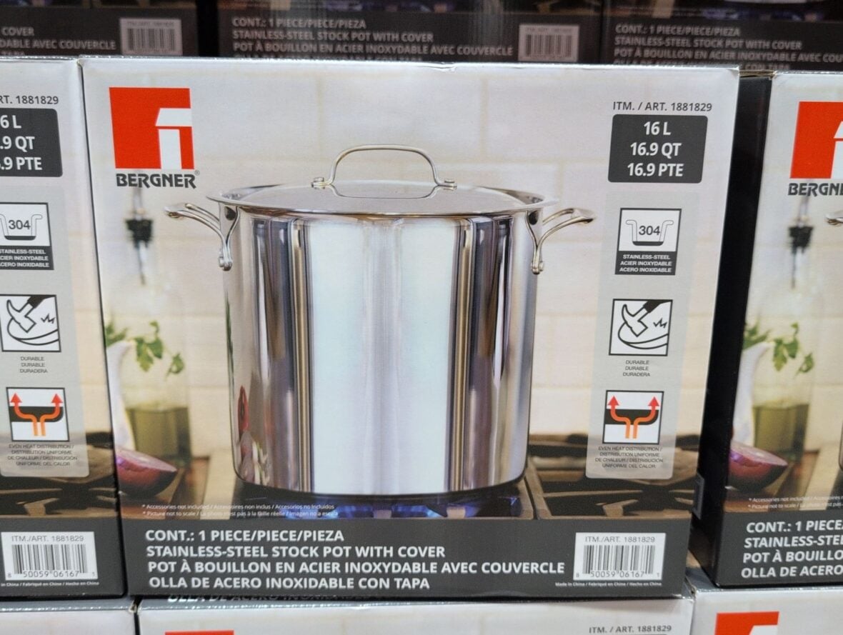 Bergner Stainless Steel Stock Pot at Costco