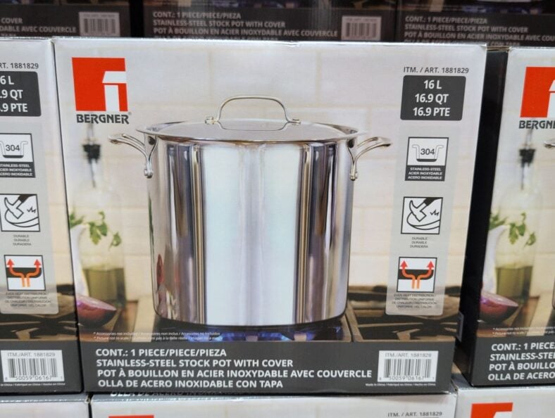 Bergner Stainless Steel Stock Pot at Costco