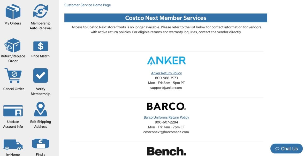 costco next shut down