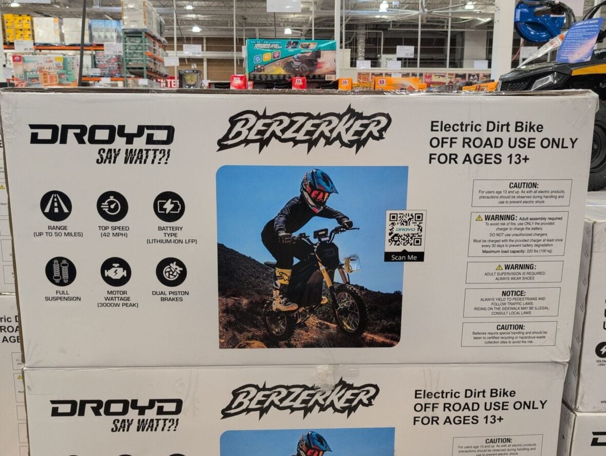 Droyd Berzerker Electric Dirt Bike at Costco