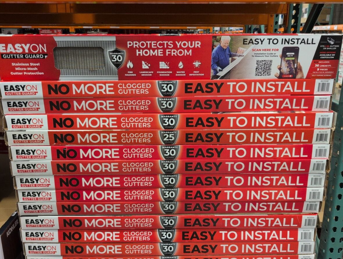 EasyOn Stainless Steel GutterGuard at Costco