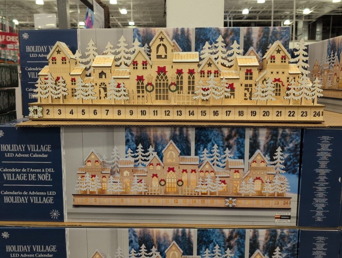 Holiday Village LED advent calendar at Costco