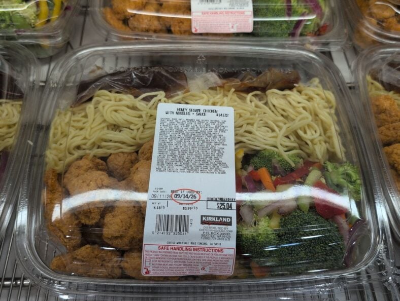 Kirkland Signature Honey Sesame Chicken with Noodles and Sauce at Costco
