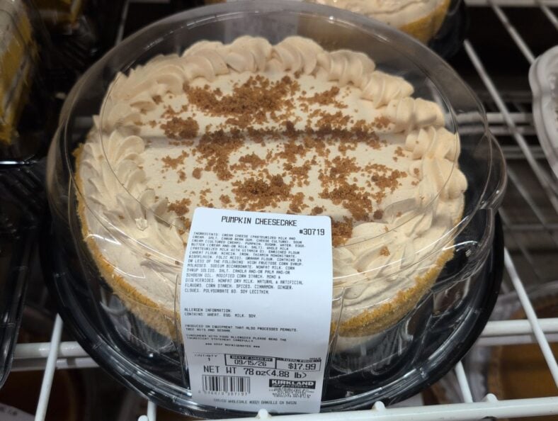 Kirkland Signature Pumpkin Cheesecake at Costco
