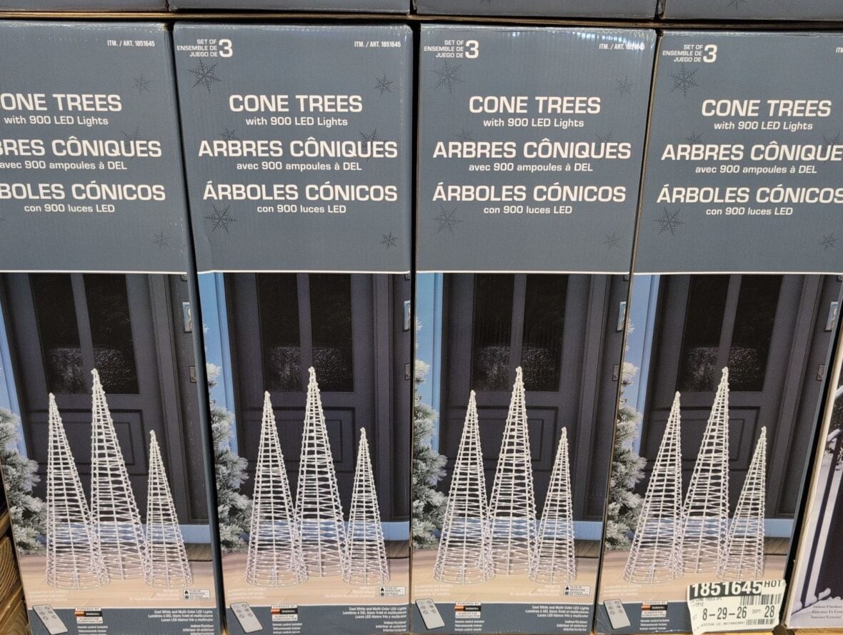 LED Cone Trees at Costco