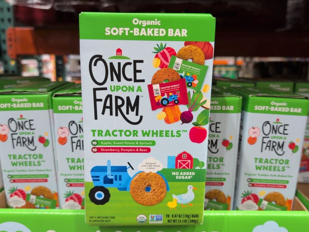 Once Upon A Farm Tractor Wheels Organic Soft-Baked Bar at Costco