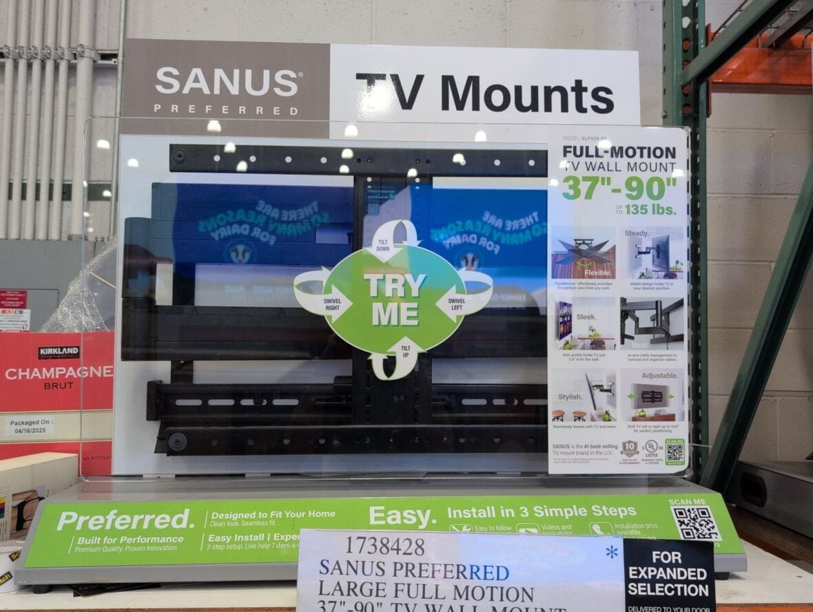 Sanus Preferred Large Full Motion TV Wall Mount at Costco