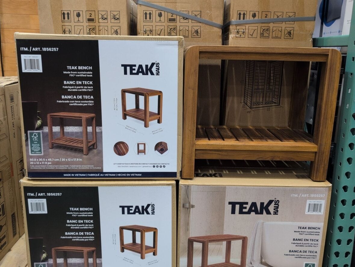 TeakHaus Teak Bench at Costco