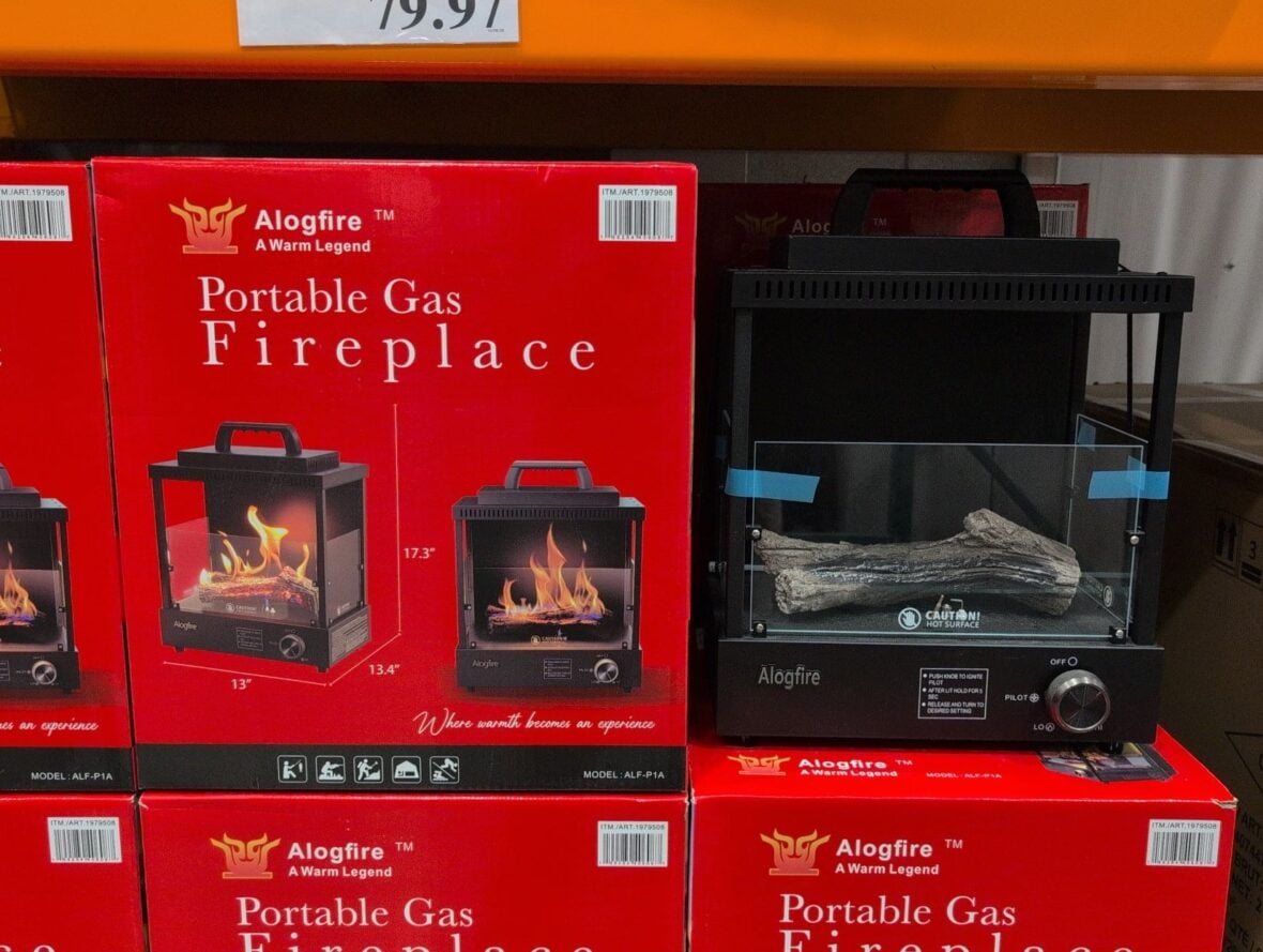 Alogfire Portable Gas Fireplace at Costco