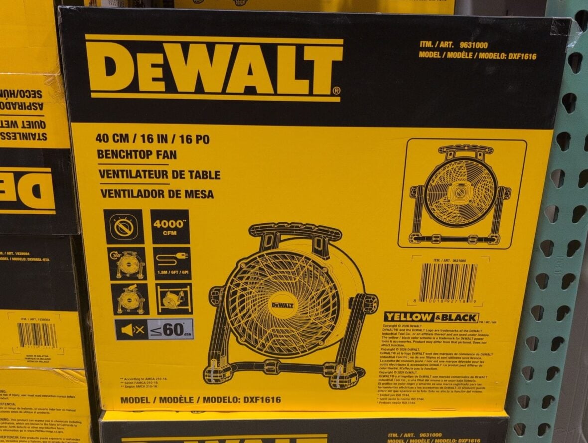 DeWalt 16-Inch Benchtop or Hanging Fan at Costco