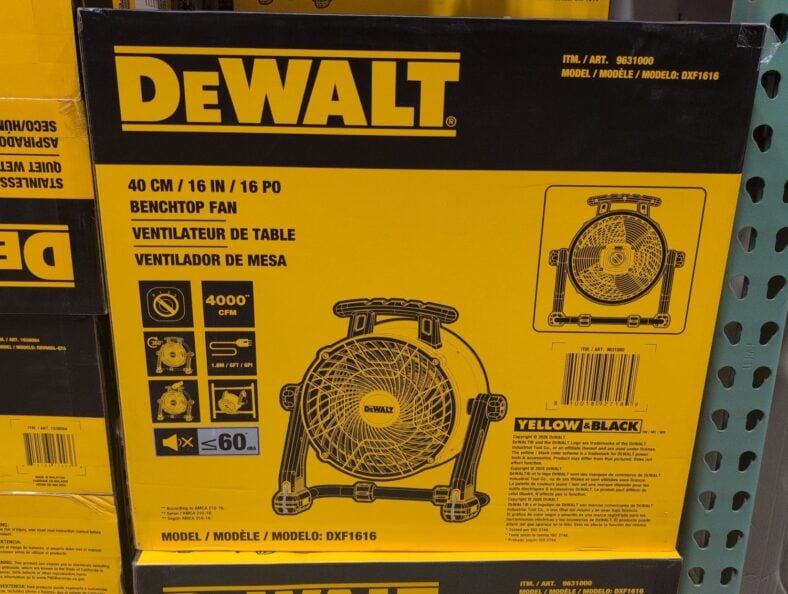 DeWalt 16-Inch Benchtop or Hanging Fan at Costco